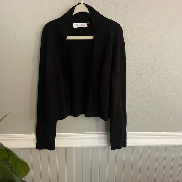 Calvin Klein Kids Small Black Shrug Sweater - Picture 2 of 6